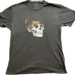 Justin Bieber hair skull 💀 shirt